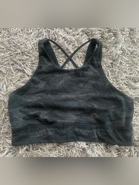 Vuori Women’s Camo High Neck Strappy Cross Back Sports Bra  Sz Large